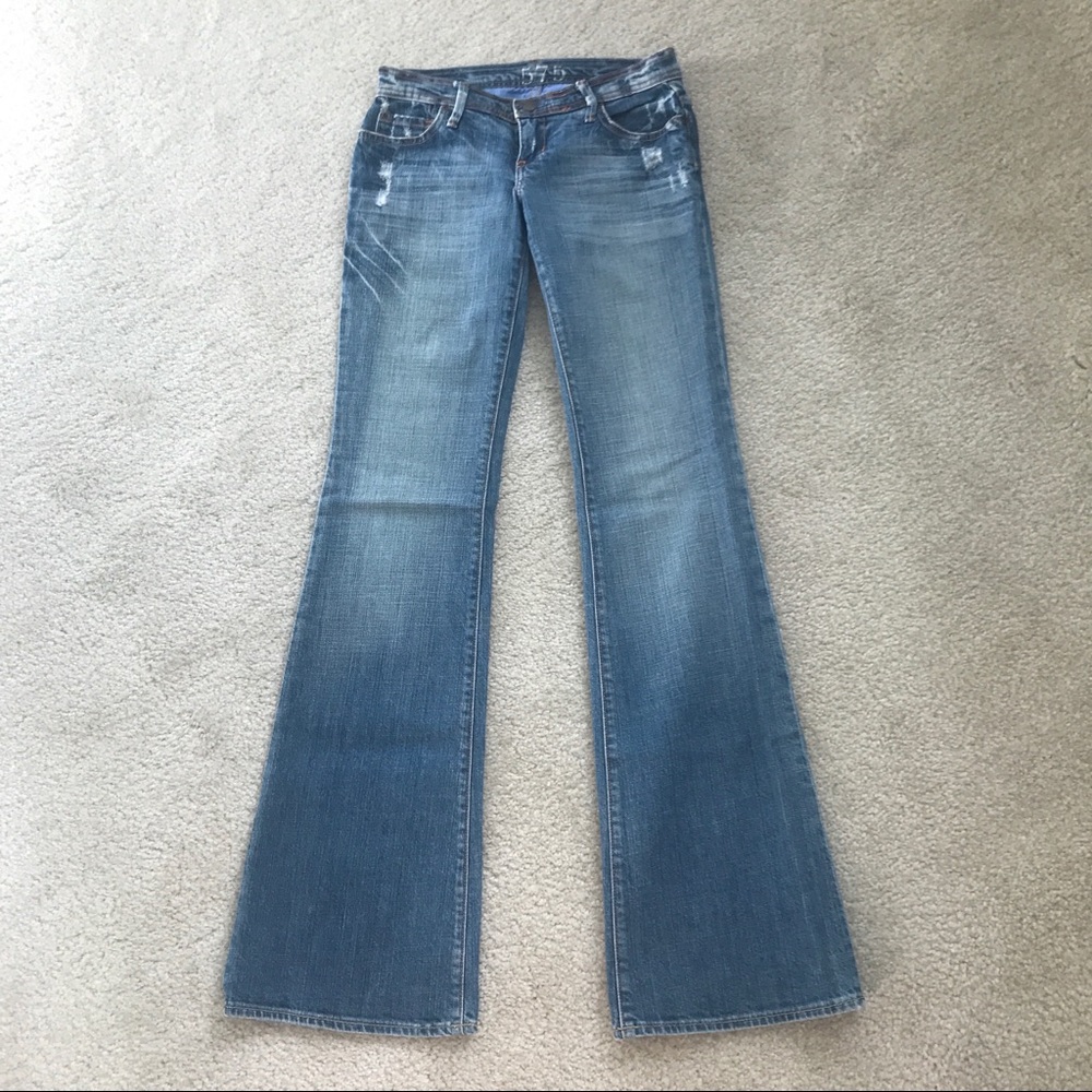 575 Low Rise Bootcut Jeans Size 24 in Light Blue